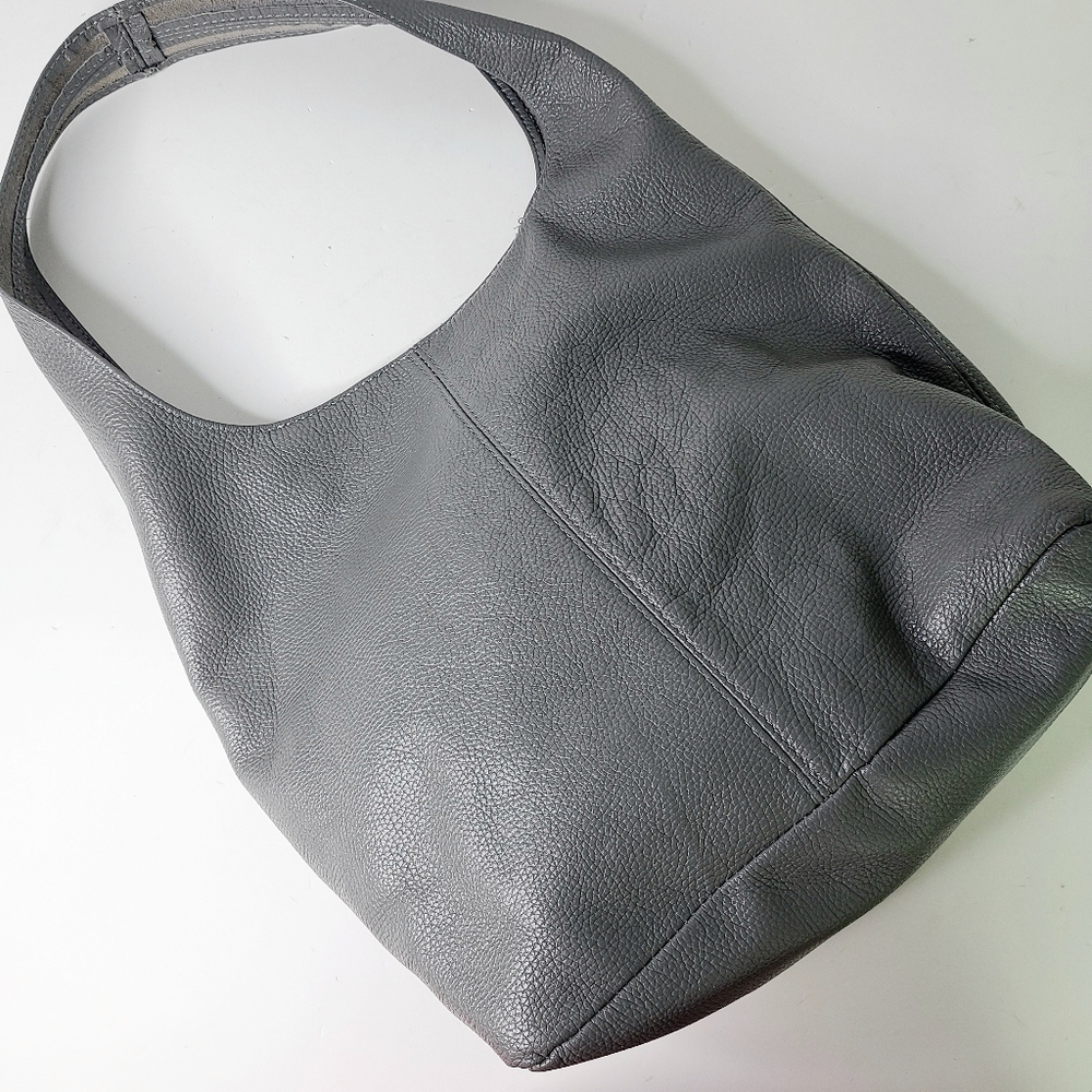 Borse in Pelle Made in Italy Gray Tote Slouchy Shoulder Bag